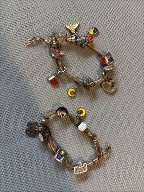 Lot of 2 Taylor Swift Charm Bracelet Set with Colorful Enamel Charms